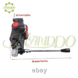 1 tiroir 32 GPM vanne hydraulique de commande directionnelle centre ouvert double effet
