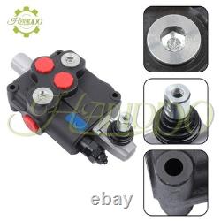 1 tiroir 32 GPM vanne hydraulique de commande directionnelle centre ouvert double effet