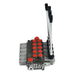 11 Gpm Commande De Direction Hydraulique Tracteur Valve Chargeur Avec Joystick, 5 Spool
