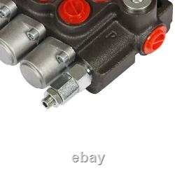13GPM 7 Spool Hydraulic Directional Control Valve P40 Double Acting Cylinder can be translated to French as: 

Valve de commande directionnelle hydraulique à 7 distributeurs de 13 GPM avec cylindre à double effet P40.