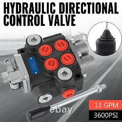 2 Bobine Hydraulique De Commande Directionnelle Valve 11gpm Cylindre À Double Action 40l/min