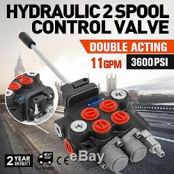2 Spool Hydraulique De Commande Directionnelle Valve 11gpm, Double Effet Cylindre 40l