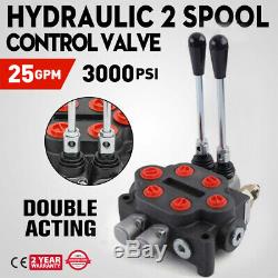 2 Spool Hydraulique Monobloc De Commande Directionnelle Hydraulique Valve 25 Gpm 90l / Min