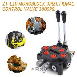 2 Spool Hydraulique Monobloc De Commande Directionnelle Hydraulique Valve 25 Gpm 90l / Min