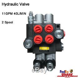 2 Spool Hydraulique Monobloc Hydraulique De Commande Directionnelle Valve 11 Gpm 40l / Min
