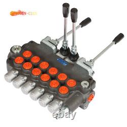 21 GPM 6 Spool Vanne de commande directionnelle pour rétrocaveuse hydraulique avec 2 joysticks