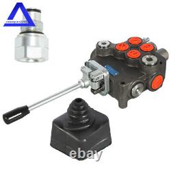 21GPM 2 Spool avec prise de conversion Vanne de commande directionnelle hydraulique avec joystick