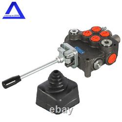 21GPM 2 Spool avec prise de conversion Vanne de commande directionnelle hydraulique avec joystick