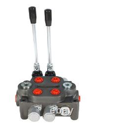 25 GPM, 3000 PSI, BSPP Interface 2 Spool Hydraulic Directional Control Valve Nouveau