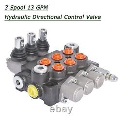 3 Soupape 13GPM Vanne de contrôle directionnelle hydraulique, 3600PSI Ports SAE Double A