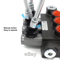 3 Spool Monobloc Hydraulique Directionnelle Vanne De Régulation De Pression Réglable 11 Gpm