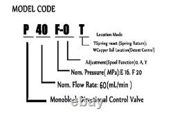 4 Bobine Monoblock Hydraulic Directional Control Valve Réglable Pression 13 Gpm