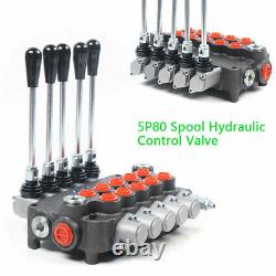 5 Spool Tracteurs Hydraulique De Contrôle Directionnel Valve Pression Réglable 31.5mpa