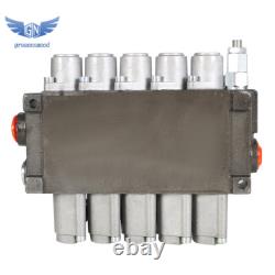 5 tiroirs 13 GPM vanne de commande directionnelle hydraulique 3600 PSI ports SAE