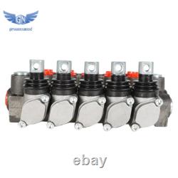 5 tiroirs 13 GPM vanne de commande directionnelle hydraulique 3600 PSI ports SAE