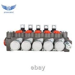 5 tiroirs 13 GPM vanne de commande directionnelle hydraulique 3600 PSI ports SAE