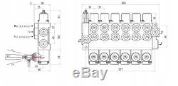 6 Banque Hydraulique Monobloc Directionnel Spool Valve 3/8 Bsp 40l 315 Bar 11 Gpm