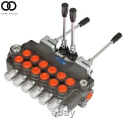 6 Bobine 21 GPM Vanne de commande directionnelle hydraulique pour rétrocaveuse avec 2 joysticks