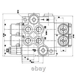 6 Bobine 6 Joysticks Monoblock Hydraulic Directional Control Valve 23gpm 40l/min