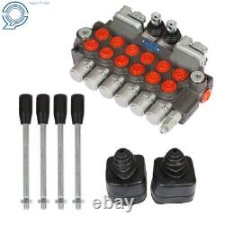 6 soupapes de commande directionnelle de rétrocaveuse hydraulique avec 2 joysticks, 11 GPM