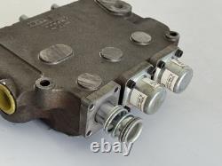 CROSS 4Z0009 Valve de commande hydraulique à 3 tiroirs, distributeur à cliquet avec rappel par ressort