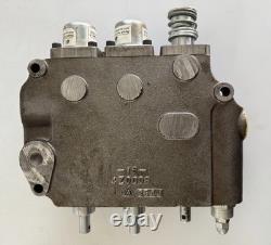 CROSS 4Z0009 Valve de commande hydraulique à 3 tiroirs, distributeur à cliquet avec rappel par ressort