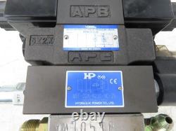 Collecteur de 2 valves à solénoïde directionnel hydraulique Yuken avec contrôle de débit et clapet anti-retour