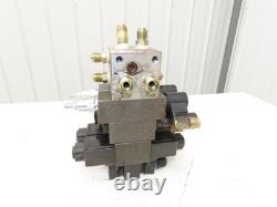 Collecteur de 2 valves à solénoïde directionnel hydraulique Yuken avec contrôle de débit et clapet anti-retour