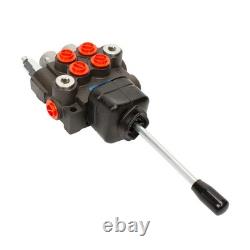 Distributeur de commande hydraulique avec joystick, 2 tiroirs, 11 GPM, distributeur directionnel hydraulique