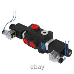 Distributeur hydraulique 4/3 pour usage intensif à commande électromagnétique, orifices SAE, débit de 13 GPM