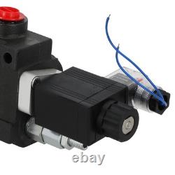 Distributeur hydraulique 4/3 pour usage intensif à commande électromagnétique, orifices SAE, débit de 13 GPM