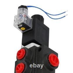 Distributeur hydraulique 4/3 pour usage intensif à commande électromagnétique, orifices SAE, débit de 13 GPM