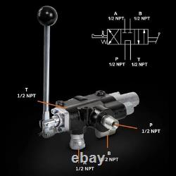 Distributeur hydraulique directionnel durable pour fendeuse de bûches, finition chromée
