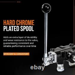 Distributeur hydraulique directionnel durable pour fendeuse de bûches, finition chromée