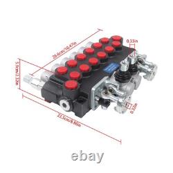 Distributeur hydraulique directionnel pour pelle rétro avec 4 joysticks, 6 tiroirs et un débit de 11 GPM