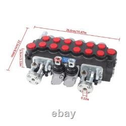 Distributeur hydraulique directionnel pour pelle rétro avec 4 joysticks, 6 tiroirs et un débit de 11 GPM
