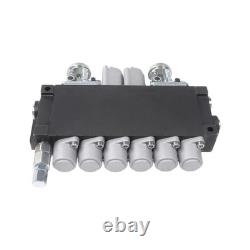 Distributeur hydraulique directionnel pour pelle rétro avec 4 joysticks, 6 tiroirs et un débit de 11 GPM