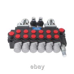 Distributeur hydraulique directionnel pour pelle rétro avec 4 joysticks, 6 tiroirs et un débit de 11 GPM