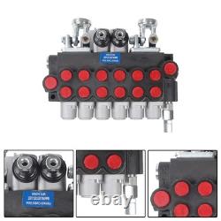 Distributeur hydraulique directionnel pour pelle rétro avec 4 joysticks, 6 tiroirs et un débit de 11 GPM