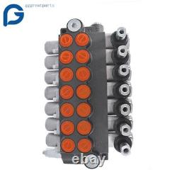 Distributeur hydraulique monobloc à 7 tiroirs, double effet, 11 GPM, orifices SAE