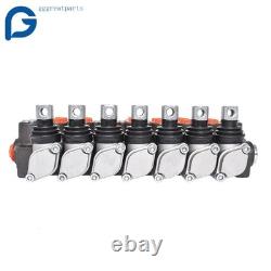 Distributeur hydraulique monobloc à 7 tiroirs, double effet, 11 GPM, orifices SAE