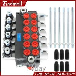 Findmall Valve de commande directionnelle hydraulique 6 tiroirs 11 GPM + bouchon de conversion