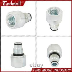 Findmall Valve de commande directionnelle hydraulique 6 tiroirs 11 GPM + bouchon de conversion