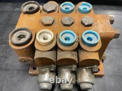 HYFL024 Valve de commande directionnelle hydraulique à 3 tiroirs, double effet, 6 voies