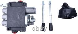 LSSOCH Valve de commande directionnelle hydraulique à 3 tiroirs avec joystick 11 gpm 40 L 3x