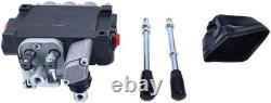 LSSOCH Valve de commande directionnelle hydraulique à 3 tiroirs avec joystick 11 gpm 40 L 3x