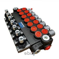 Monoblock Hydraulic Directional Control Valve Pression Réglable 7-spool 13 Gpm