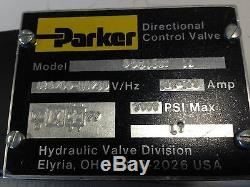 New Parker D3w1evy 14 Commande Hydraulique Solenoid Valve Directionnelle, 120v DC Coil