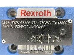 New Rexroth R978017756 Valve Directionnelle 4we-6-j62 / Eg24n9k4 / 62