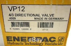 Nouveau Dans La Boîte Enerpac Vp12 Valve 5000 4/3 Directionnel Psi (350 Bar) 110vac